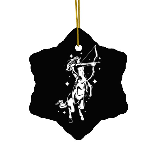 Centaur Girl Sagittarius Mom Daughter Ceramic Ornaments