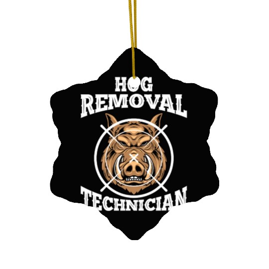 Boar wild boar hunting Wild boar hunter Ceramic Ornaments