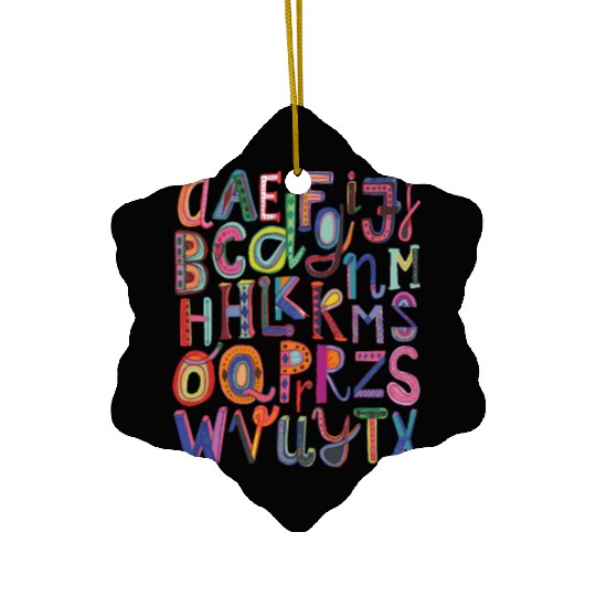 Kindergarten Teacher , Preschool Teacher Alphabet Ceramic Ornaments