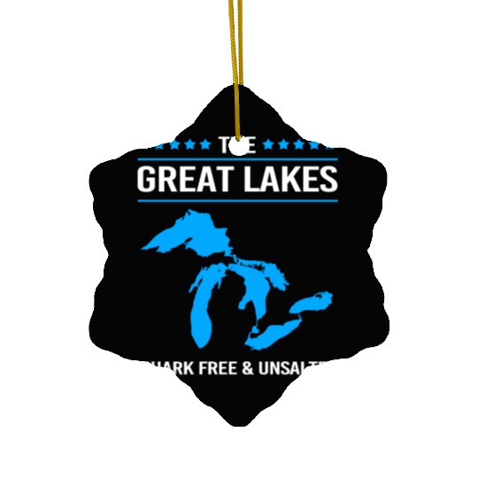 The Great Lakes Shark Free And Unsalted Ceramic Ornaments