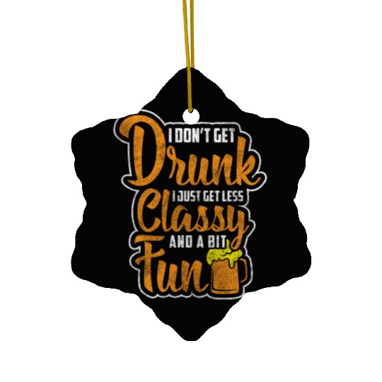 Partying Fun Vodka Bachelor Ceramic Ornaments
