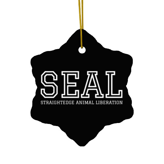 SEAL Straight Edge Animal Liberation | Vegan Ceramic Ornaments