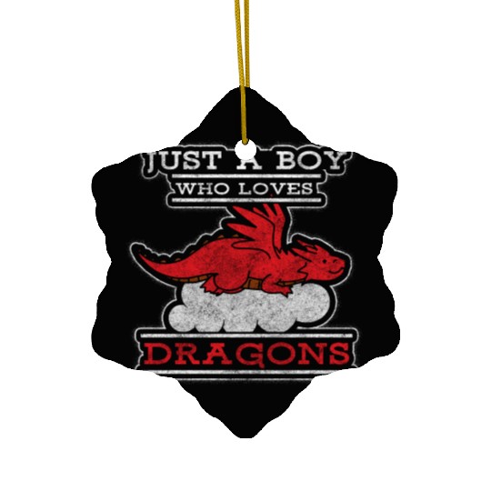 Fantasy Asia Black Chinese Dragon Ceramic Ornaments