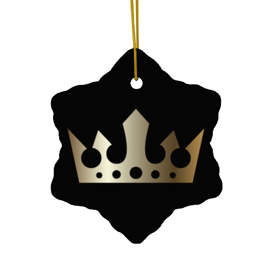 VIP golden crown king gold vector image monarch Ceramic Ornaments