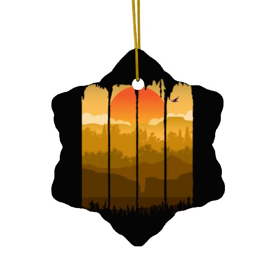 A Wilderness Somewhere, Trees and Nature Ceramic Ornaments