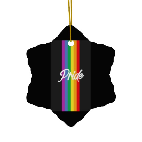 Pride Rainbow Ceramic Ornaments