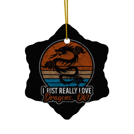 Dragon Ice Chinese Dragon Ceramic Ornaments