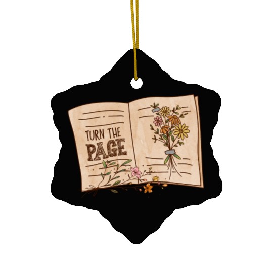 Turn the page sublimation Ceramic Ornaments