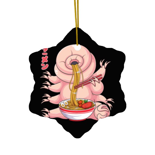 Kawaii Tardigrade Ramen Noodles Japanese Anime Noo Ceramic Ornaments