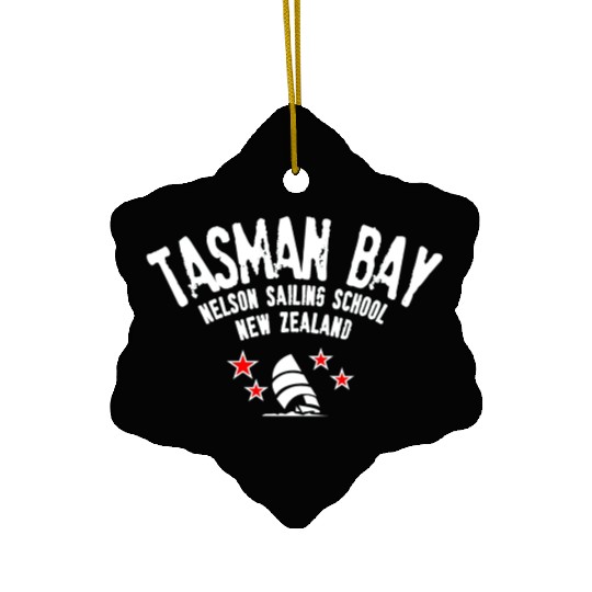 Tasman Bay Nelson sailing school Ceramic Ornaments