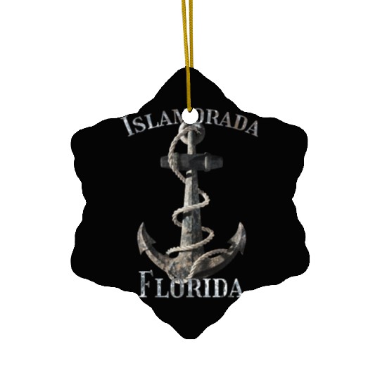 Islamorada Florida Keys Nautical Anchor Sailing Ceramic Ornaments