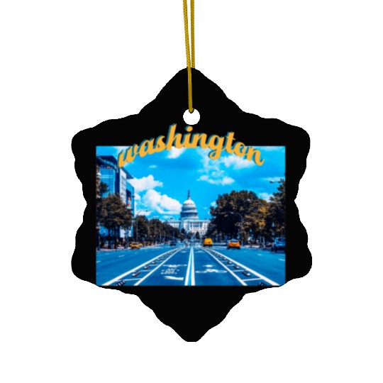 Washington DC Ceramic Ornaments