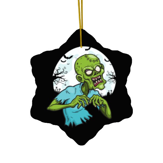 Creepy Scary Zombie Cute Adorable Halloween Zombie Ceramic Ornaments
