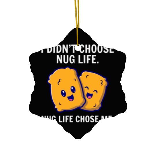 Chicken Nuggets Fast Food Funny Saying Ceramic Ornaments