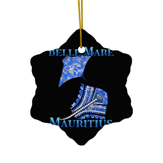 Belle Mare Vacation Tribal Stingrays Ceramic Ornaments