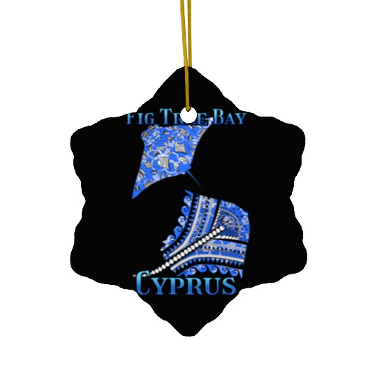 Fig Tree Bay Vacation Tribal Stingrays Ceramic Ornaments