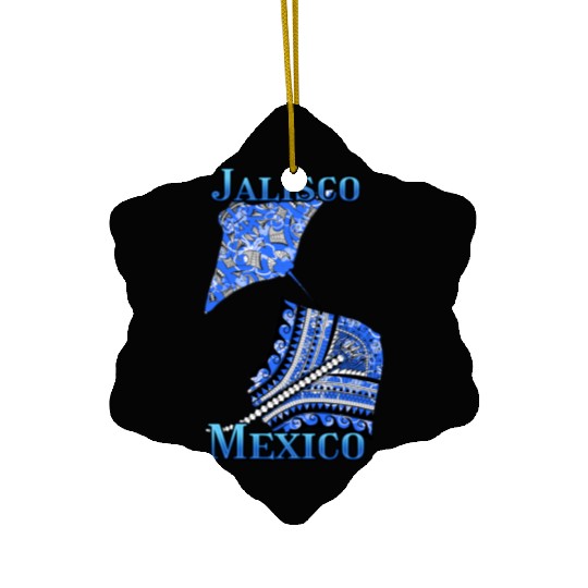 Jalisco Vacation Tribal Stingrays Ceramic Ornaments