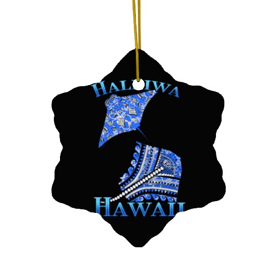 Haleiwa Vacation Tribal Stingrays Ceramic Ornaments
