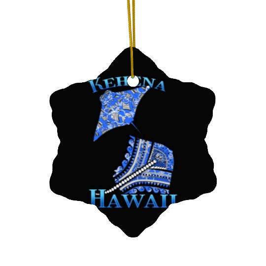 Kehena Vacation Tribal Stingrays Ceramic Ornaments
