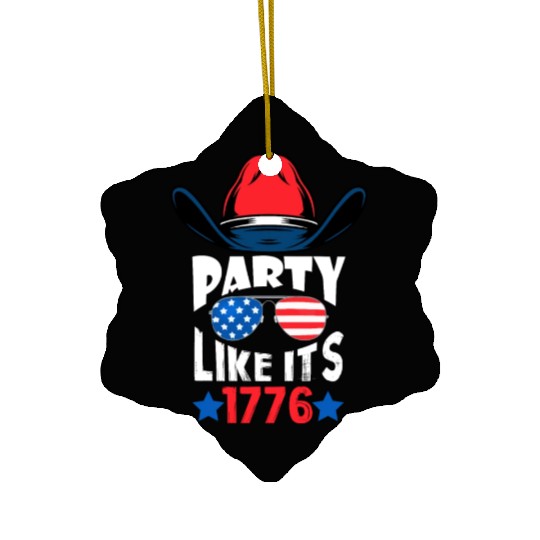 Happy 4th July 1776 Ceramic Ornaments Men Women & Kids