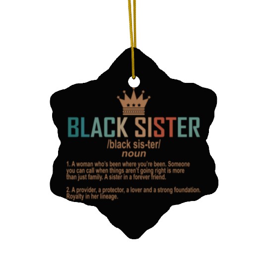 Black Sister Definition Vintage Ceramic Ornaments