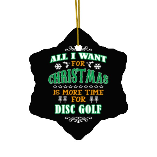 Christmas Disc Golf Gift Xmas Gift for Disc Golfer Ceramic Ornaments