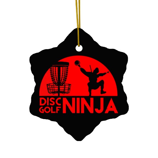 Cute Disc Golf Ninja Funny Gift For Man Women Ceramic Ornaments