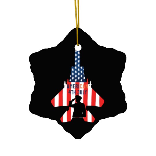 4th Of July US Military. 4th of July, AmeriCAN Ceramic Ornaments
