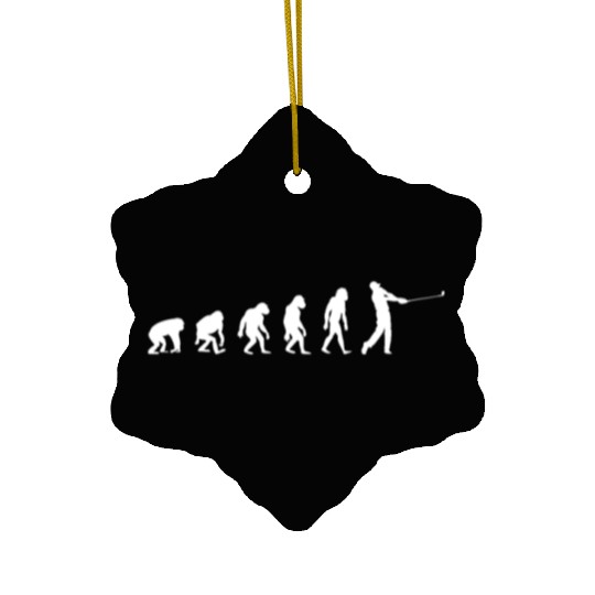Evolution Golf Funny Golfer Humor Golfing Golf Ceramic Ornaments
