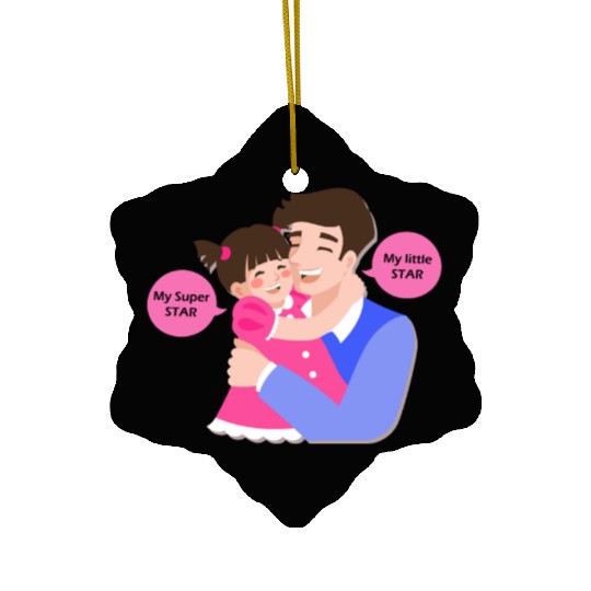 Funny and Best Dad Gift, Girl Dad Father's day Ceramic Ornaments