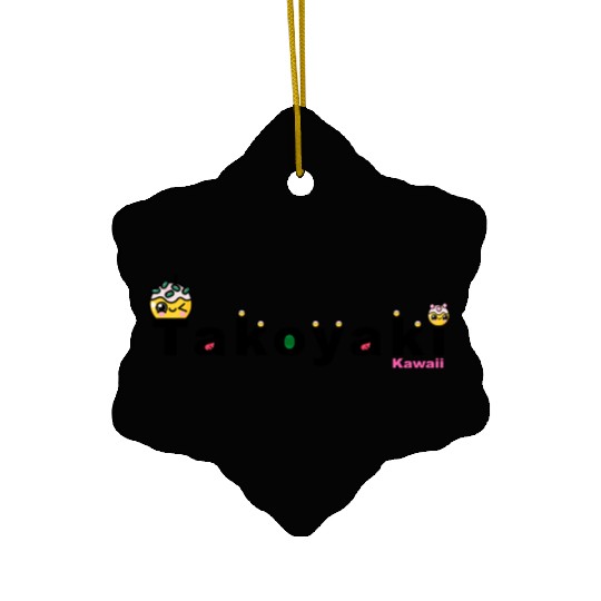 Kawaii Takoyaki Cute Japanese Food Vintage Design Ceramic Ornaments