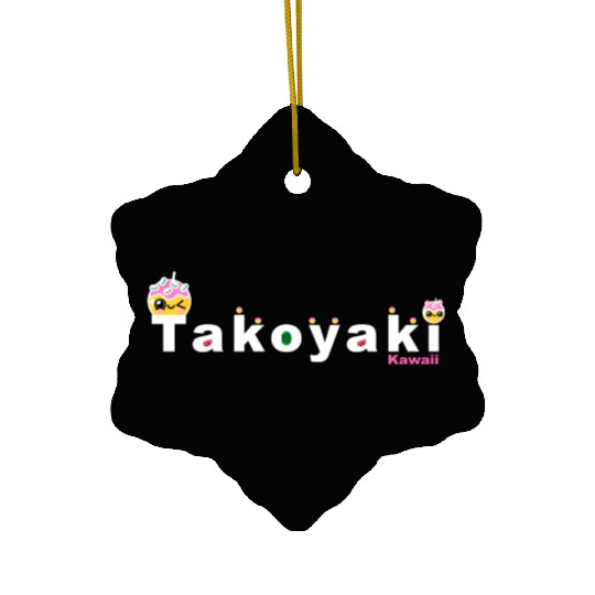 Kawaii Takoyaki Cute Japanese Food Vintage Design Ceramic Ornaments
