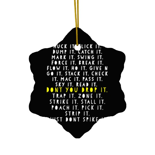 Ultimate frisbee game language Frowler Disc Golf Ceramic Ornaments