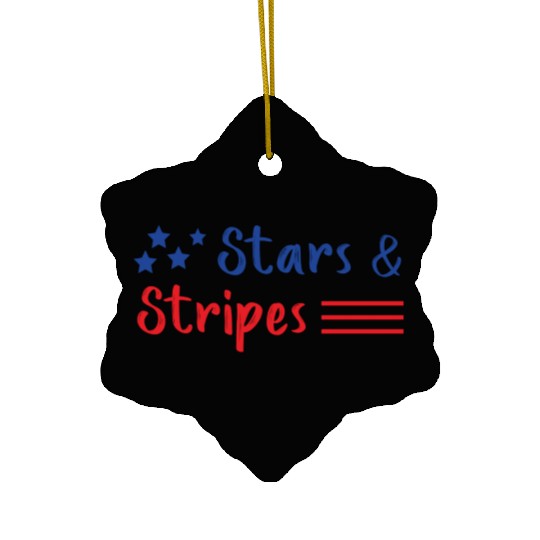 Stars and Stripes Us Flag Ceramic Ornaments