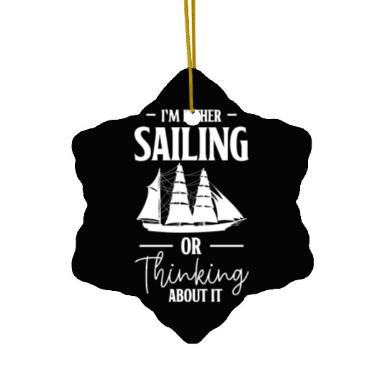 Sailing Boat Sail Cruise Ceramic Ornaments