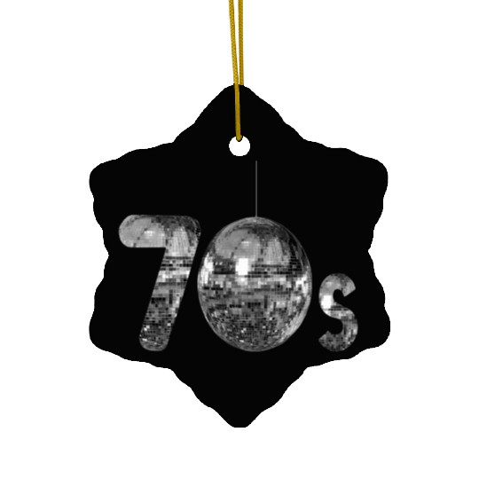 70s Silver Disco Ceramic Ornaments