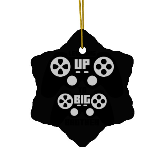 Leveling up big brother Ceramic Ornaments