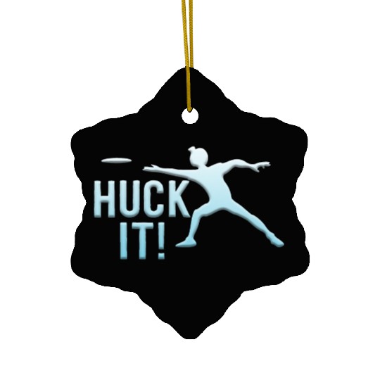 Huck It Ceramic Ornaments Ultimate Frisbee Flying Disc Golf