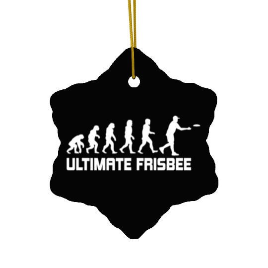 Ultimate Frisbee Evolution Disc Golf Ceramic Ornaments