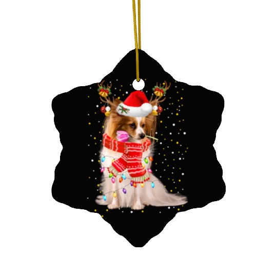 Papillion Ceramic Ornaments Papillion Reindeer Christmas Light