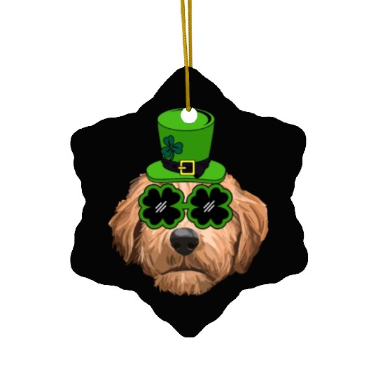 Irish Goldendoodle Doodle Dog St Patrick's Day Ceramic Ornaments