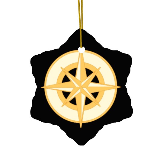 Nautical Compass star / rose, cardinal directions Ceramic Ornaments
