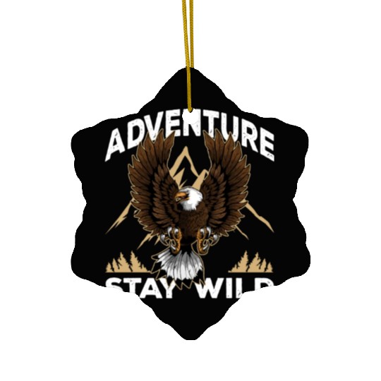 Adventure Lover Bald Eagle Natural Park Camping Ceramic Ornaments