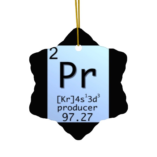 Music Producer Periodic Table Design Ceramic Ornaments