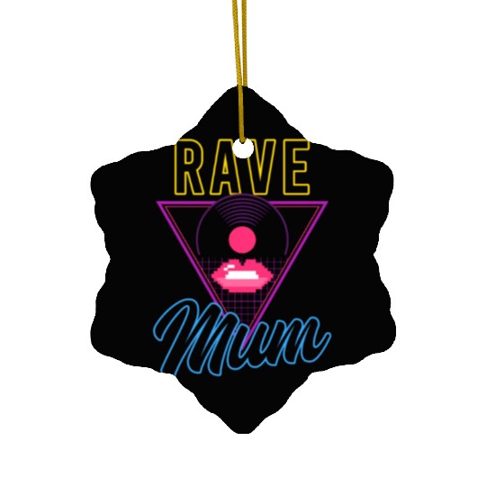 EDM Rave Techno 80s Rave Mum Ceramic Ornaments