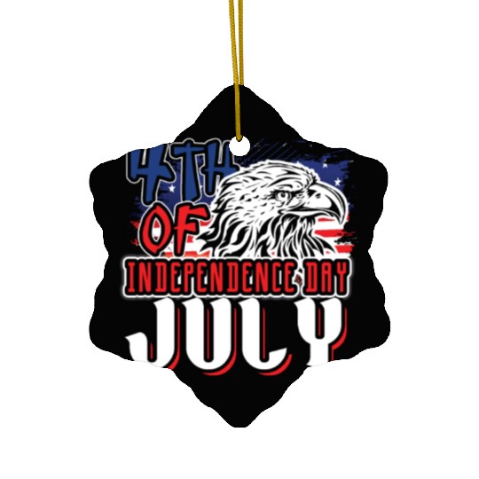 Eagle America American Flag 4th Of July Ceramic Ornaments