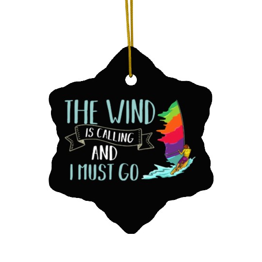 Windsurfing Board Sail Paddle Windsurfer Ceramic Ornaments