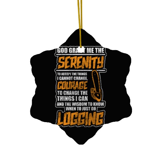 Lumberjack Chainsaw Chainsaw Ceramic Ornaments