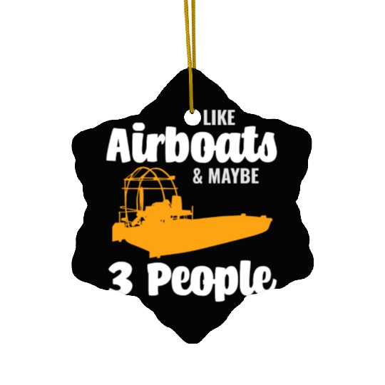 Airboat Fanboat Airboating Planeboat Swamp boat Ceramic Ornaments