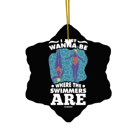 To swim Ceramic Ornaments